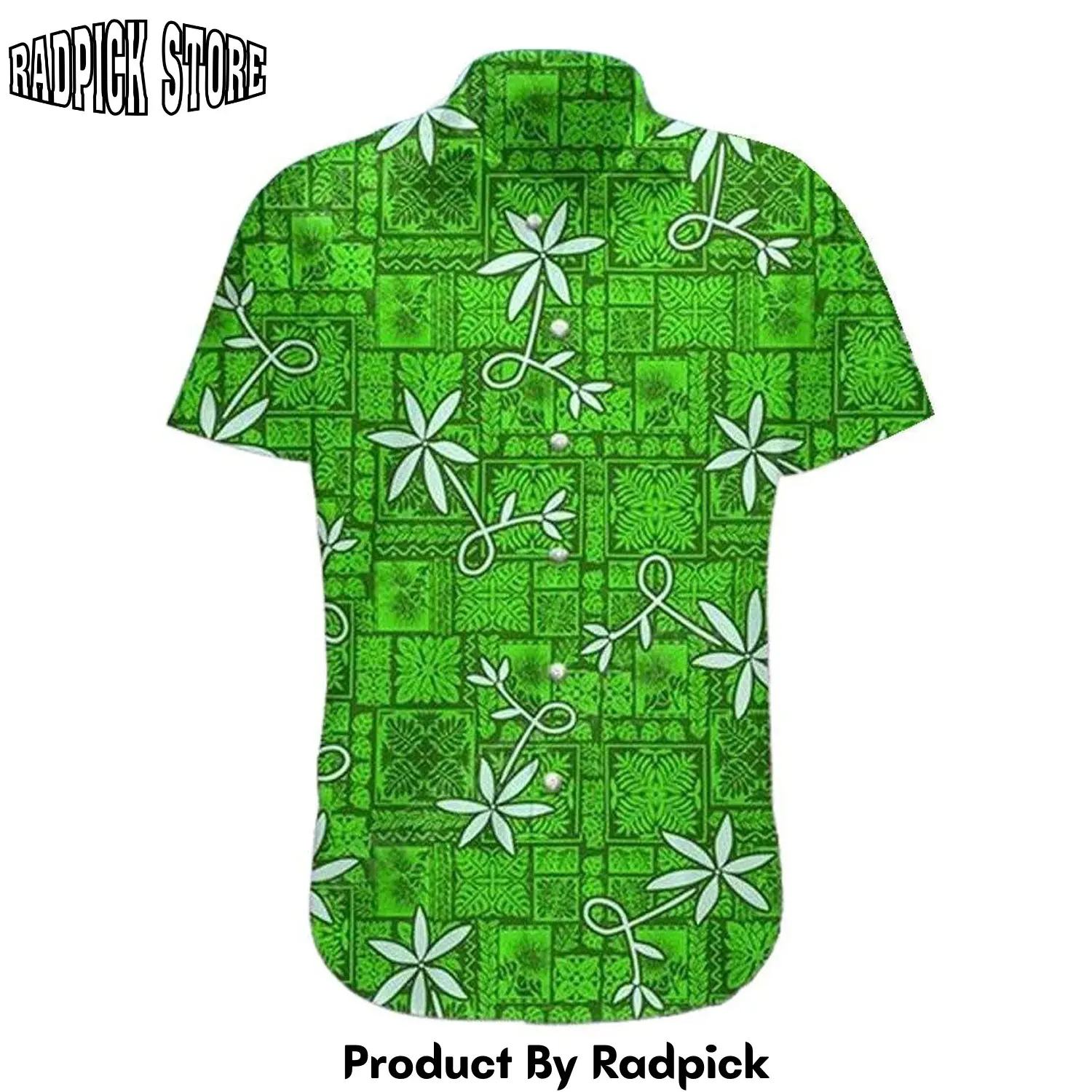 Radpick 3d elv prl green hawaii shirt rp292860